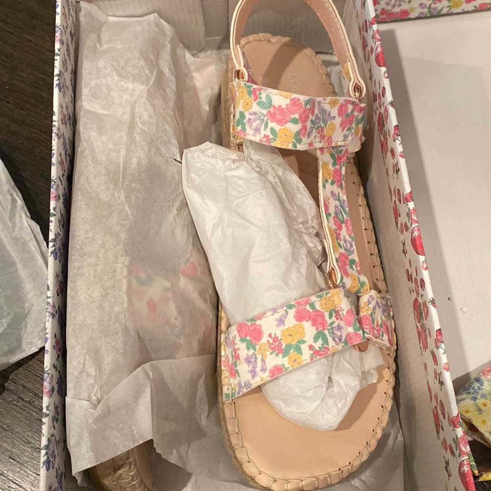 Loveshack fancy shoes, floral,